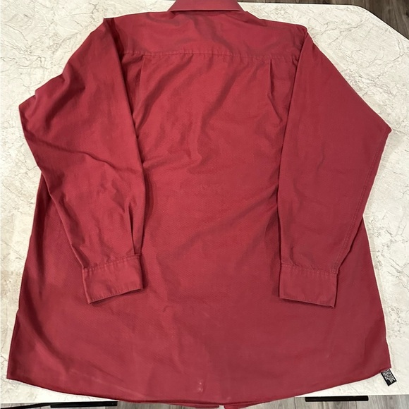 Fubu The Collection Size 18 1/2  37/38 Tall Maroon/burgundy Long Sleeve - Picture 2 of 4